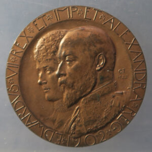 Edward VII coronation medal bronze 1902 bt George Frampton 35mm