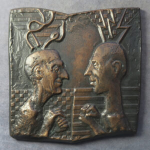 MB109008 Bernd Gobel bronze medal for BAMS - two figures