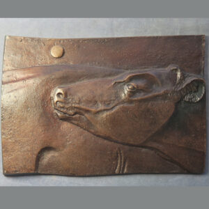 MB109022 Moon Cow by Ron Dutton art bronze medal uniface