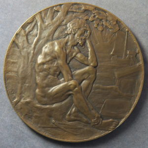 MB109031 France Segoffin Le Reve du Travailleur Symbolist Art Nouveau bronze art medal SAMF 1905