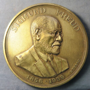 Sigmund Freud psychologist large commemorative bronze medal