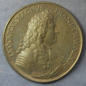 MB109061 France Louis XIV by Warin cast bronze medal 1672 Device of Sun king