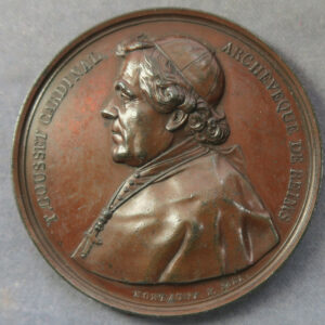 MB109062 France Cardinal Gousset bronze medal by Montagny 1851 Reims