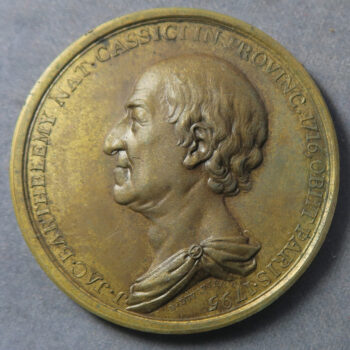 MB109065 France Barthelemy numismatist antiquarian bronze medal by Duvivier 1795