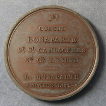 MB109067 France Napoleon Bonaparte Colonne Departmentale Seine et Marne first stone placed bronze medal 1800