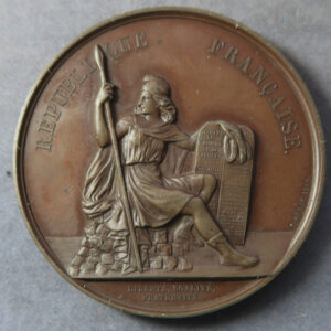 MB109075 France 1848 Revolution bronze medal commemorating previous two 1789 1840