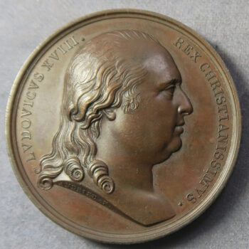 MB109076 France, Louis XVIII restored 1816 bronze medal Napoleon defeated