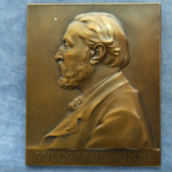 MB109096 France Sully Prudhomme by Chaplain bronze plaque 1907