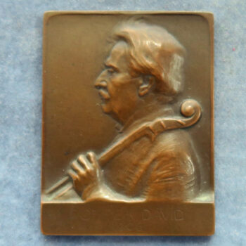 MB109097 Czechia David Popper Cellist composer 1906 bronze medal plaque