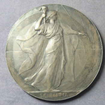 Scientia knowledge medal with portrait of Leopold II