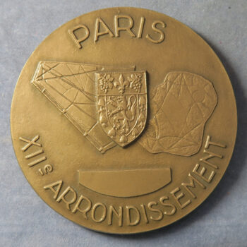 MB109104 France Paris series 12th XII arrondissement by Delannoy bronze medal 1968