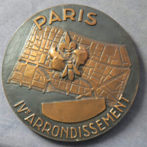 MB109105 France Paris series 4th IV arrondissement by Delannoy bronze medal 1968 Le Marais