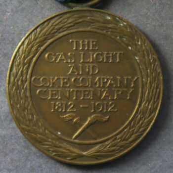 MB109110 GB Gas Light & Coke Company bronze medal blue riband centenary 1912