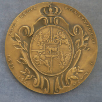 MB109133 Poland bronze medal 200th anniversary of Polish Constitution 1791-1991