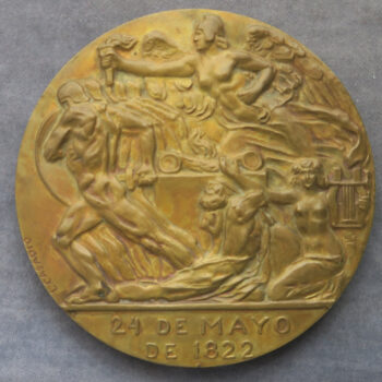 MB109135 Ecuador Medal Centenario de la Batalla de Pichincha 24 Mayo 1822 1922