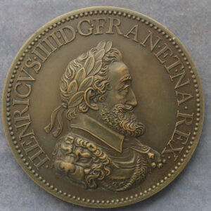 MB109136 Henri IV of France & Navarre Battle of Ivry 1590 restrike bronze medal