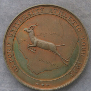 MB109143 Oxford University Athletic tour visit to South Africa 1923 bronze medal commemorative prize award Springbok