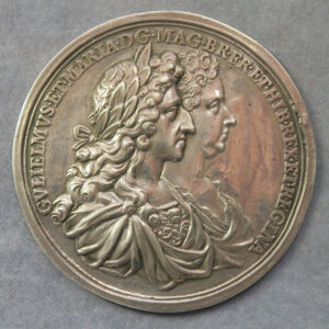 MB109146 GB William & Mary CAST silver coronation medal 1689