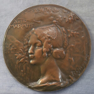 MB109151 France 334 Diner de la Marmite Beaux-Arts Art Nouveau bronze medal plaque Rene Gregoire