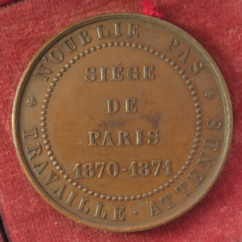 MB109155 France bronze commemorative medal Siege of Paris 1870-71 by Teterger