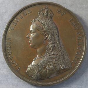 MB109165 GB Queen Victoria Golden Jubilee 1897 large bronze commemorative medal by Boehm and Leighton