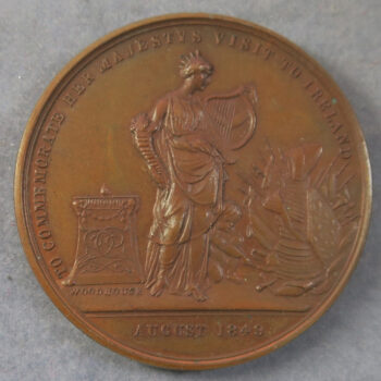 MB109171 Queen Victoria visit to Ireland August 1849 bronze medal by Woodhouse