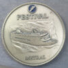 MB109172 Greece Ship Festival line Mistral class cruiser medal with blue enamel 1999-2004