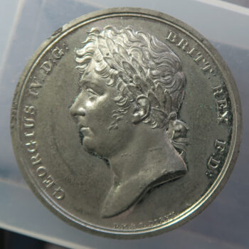 MB109184 GB Coronation of George IV by Halliday WM medal pewter 1821