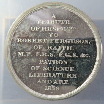 MB109186 Scotland Robert Ferguson of Raith MP WM pewter tribute commemorative medal 1836