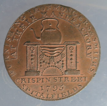 MB109192 Schooling & Son London Spitalfields Scalemakers token 1795 D&H Middx 474