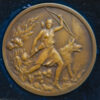 MB109200 Societe Canine de Monaco bronze medal by Falcucci featuring Artemis Diana huntress dog