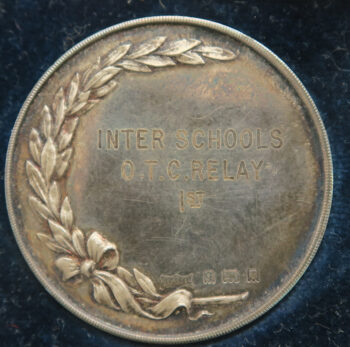 MB109201 Scottish Gathering 1931 silver sports medal with saltire Inter Schools relay