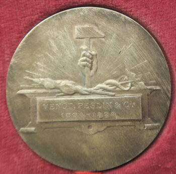 MB109220 France 30th anniversary 1924 Venot Peslin & Cie Railways silvered bronze medal