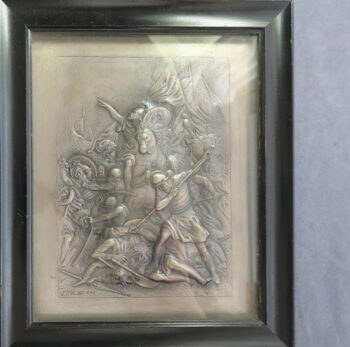 MB109224 Silver on copper electrotype Battle Scene after the antique by J P Hutton, Edinburgh 1898