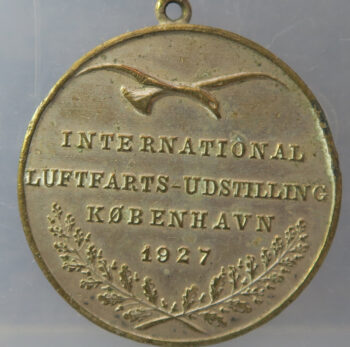 MB109231 Denmark International Luftfarts Udstilling Kobenhavn Copenhagen 1927 aviation air show medal