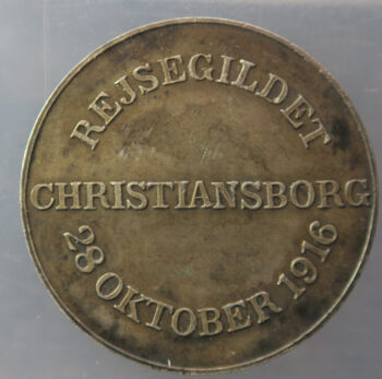 MB109232 Denmark Christiansborg 28 Oktober 1916 commemorative medal Travel Guild day Reisegildet