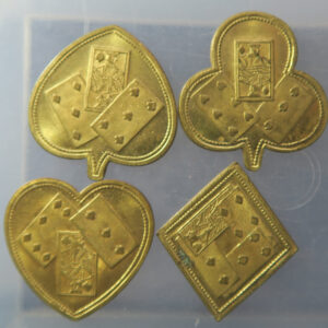 MB109244 Gaming Dipple card counter set 4 pieces brass 1883