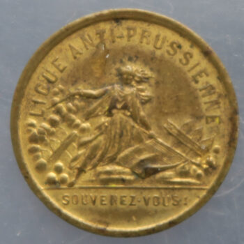 MB109248 France Ligue Anti-Prussienne Alsace Lorraine jeton medal commemorative 1870-71