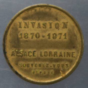 MB109248 France Ligue Anti-Prussienne Alsace Lorraine jeton medal commemorative 1870-71