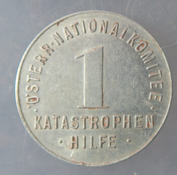 MB109252 Austria Flood Emergency token 1 pfennig Katastrophen Hilfe