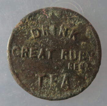 MB109255 GB Token Rigby Sole Agent Salford Drink Great Ruby Tea