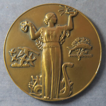 MB109260 France, Art Deco by Jean Vernon bronze medal Ingenieurs Engineers Scientists Society