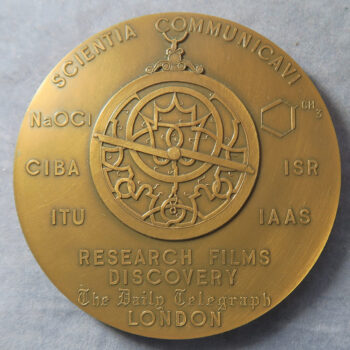 MB109261 Germany/GB Anthony R Michaelis bronze medal 75th birthday 1991 space & science journalist Astrolabe