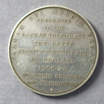 MB109272 GB Military Band of the 5th Battalion The Buffs Champion Reed Bank 1906-8 silver medal