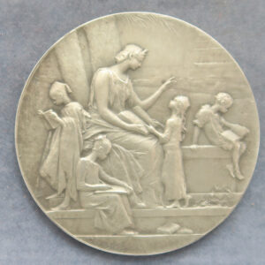 MB109275 France Alliance Francaise silver medal education by Daniel Dupuis colonialism