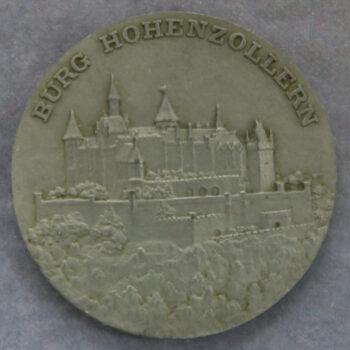 MB109280 Germany zinc medal Prussia Kaiser Friedrich Wilhelm IV military castle Burg Hohenzollern