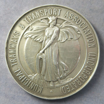 MB109281 GB Municipal Tramways & Transport Association 1934 large silver prize medal