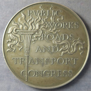 MB109283GB Public Works Road and Transport Congress large silver medal Local Government 1931 Lintern