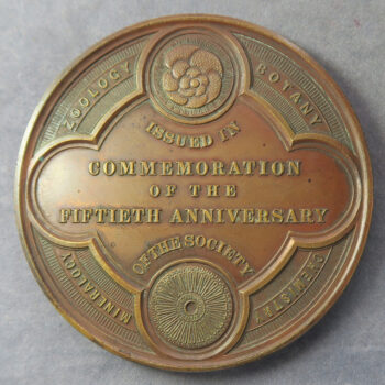 MB109287 GB 50th anniversary of Liverpool Microscopical Society bronze medal 1868-1918