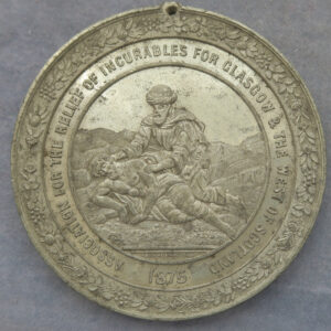 MB109292 Medicine: Glasgow West of Scotland medal Association relief of Incurables 1875 Good Samaritan